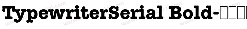 TypewriterSerial Bold字体转换